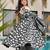 Black & white heavy digital printed silk anarkali palazzo style