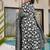 Black & white heavy digital printed silk anarkali palazzo style