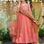 Pink heavy digital printed silk anarkali palazzo style