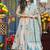 Beige heavy digital printed silk anarkali palazzo style