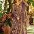 Purple heavy digital printed silk anarkali palazzo style