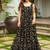 Black heavy digital printed georgette gown style