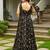 Black heavy digital printed georgette gown style