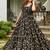 Black heavy digital printed georgette gown style