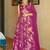 Magenta heavy digital printed rayon gown style with dupatta