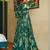 Green heavy digital printed rayon gown style