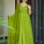 Light green heavy digital printed rayon gown style with dupatta for women