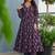 Purple heavy digital printed rayon anarkali palazzo style