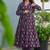 Purple heavy digital printed rayon anarkali palazzo style