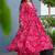 Magenta heavy digital printed rayon anarkali palazzo style