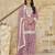 onion-pink elegant pv chanderi roman silk ready-made suit with organza dupatta