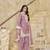 onion-pink elegant pv chanderi roman silk ready-made suit with organza dupatta