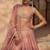 Enchanting Dusty rose Fancy fabric Zari and Sequins Embrodered Indian wedding lehenga Choli dress