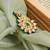 Gold plated kundan green stones ring