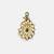 Gold plated kundan green stones ring