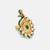 Gold plated kundan green stones ring