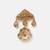 Gold plated kundan brooch