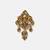Gold plated kundan multicolor stones brooch