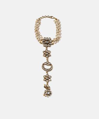 Gold plated kundan haath phool 3
