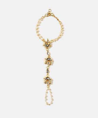 Gold plated kundan haath phool 3