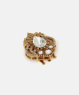 Gold plated kundan hair clip 4