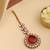 Gold plated kundan red stones maang tikka