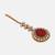 Gold plated kundan red stones maang tikka