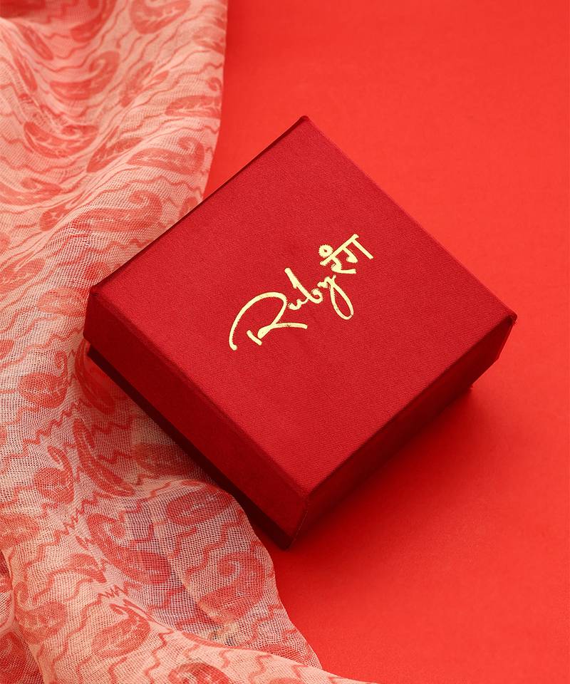 Gold plated kundan green stones passa