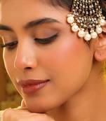 Gold plated kundan multicolor stones passa