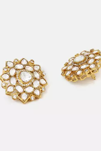Gold plated kundan studs