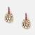 Gold plated kundan red stones earrings