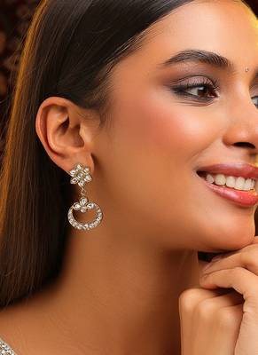 Gold plated kundan earrings 1