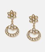 Gold plated kundan earrings