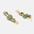 Gold plated kundan green stones earrings