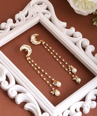 Gold plated kundan earrings 3