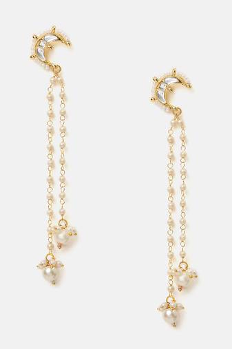 Gold plated kundan earrings