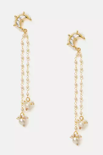 Gold plated kundan earrings