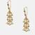 Gold plated kundan green stones earrings