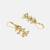 Gold plated kundan green stones earrings