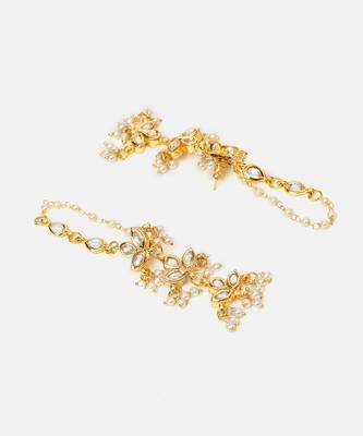 Gold plated kundan earrings 4