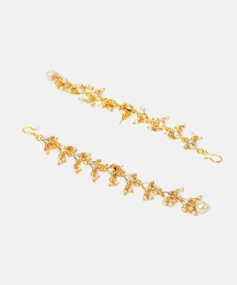 Gold plated kundan earrings 4