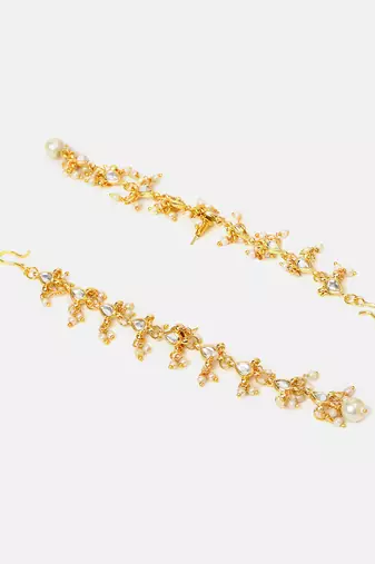 Gold plated kundan earrings