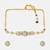 Gold plated kundan multicolor stones choker necklace set