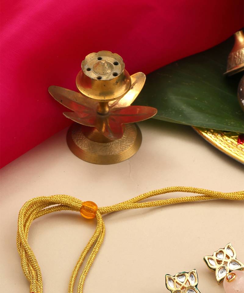 Gold plated kundan pink stones choker necklace set