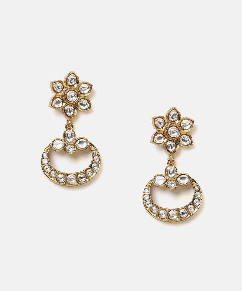 Gold plated kundan choker necklace set