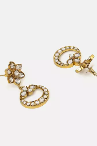 Gold plated kundan choker necklace set