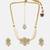 Gold plated kundan green stones choker necklace set