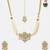 Gold plated kundan green stones choker necklace set