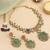 Gold plated kundan multicolor stones necklace set