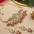 Gold plated kundan multicolor stones choker necklace set